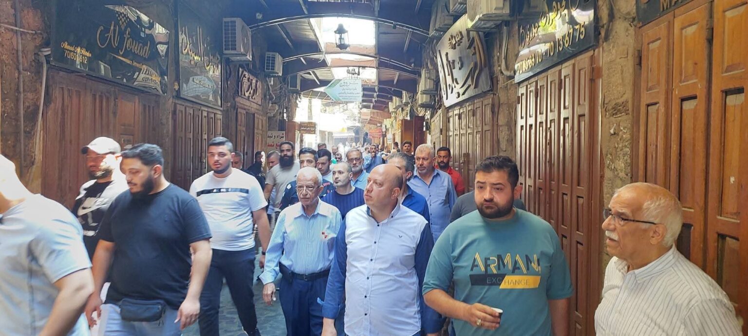 وقفة احتجاجية لتجار سوق الذهب في طرابلس