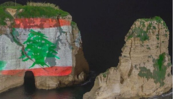 إجماع بيروتي على رفض إنارة صخرة الروشة بصورة نصر الله