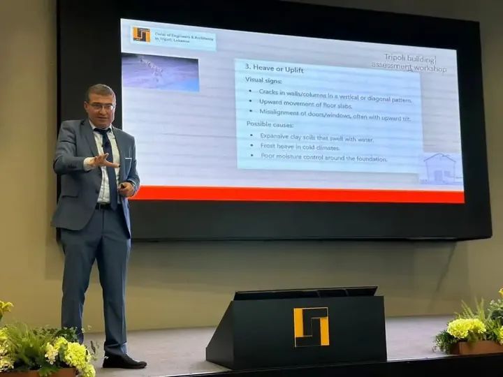 تدريب هندسي للكشف على الأبنية في طرابلس